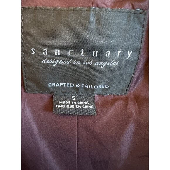 Anthropologie Sanctuary Starry Night Faux Fur Jacket Dark Purple Sz Small Luxury - Picture 8 of 16